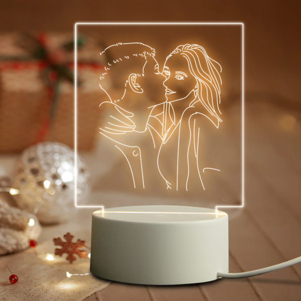 3D Heart Photo Night Light