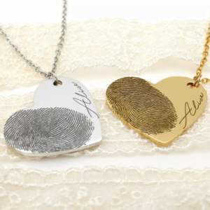 Personalized Fingerprint And Name for Memorial Gift