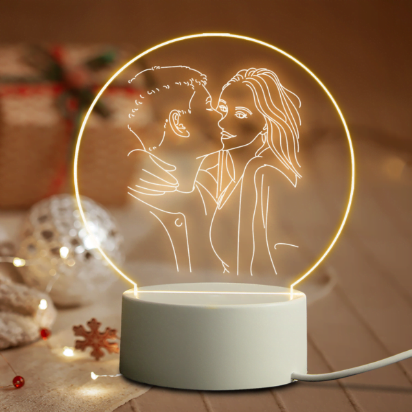 3D Heart Photo Night Light