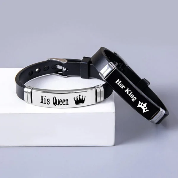His Queen Her King Couple Goals Bracelet