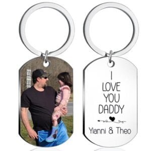 Personalized Keychain With Photo And Text